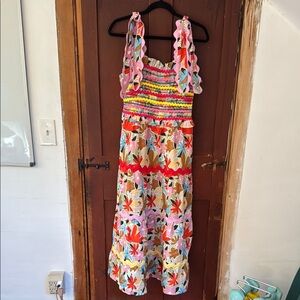 Colorful Floral Midi Dress